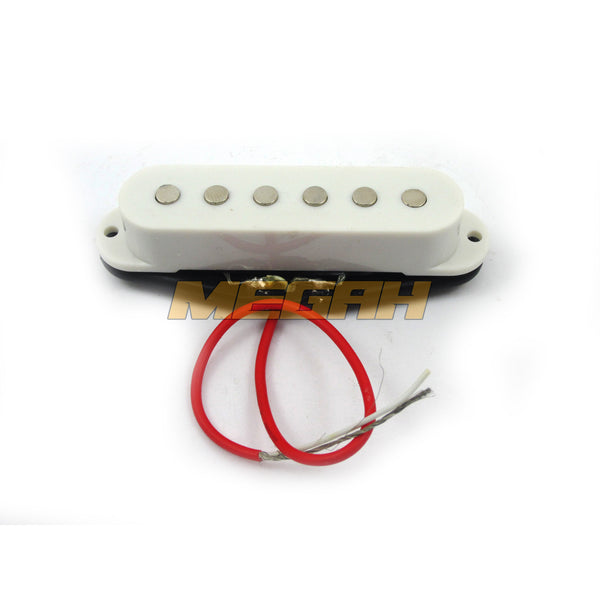 PICK UP SINGLE 6 STRING MEDIUM - WHITE (AG771) - Megah Sport