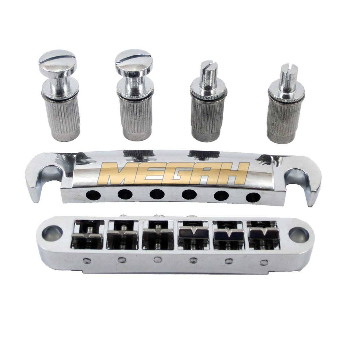 BRIDGE GIBSON 6 STRING - CHROME (AG090) - Megah Sport