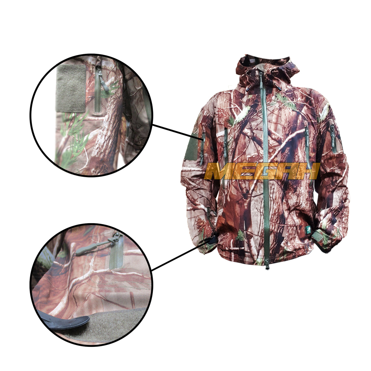JAKET CAMO SPORT CHIEF OUTDOOR WATERPROOF (JK044) - Megah Sport