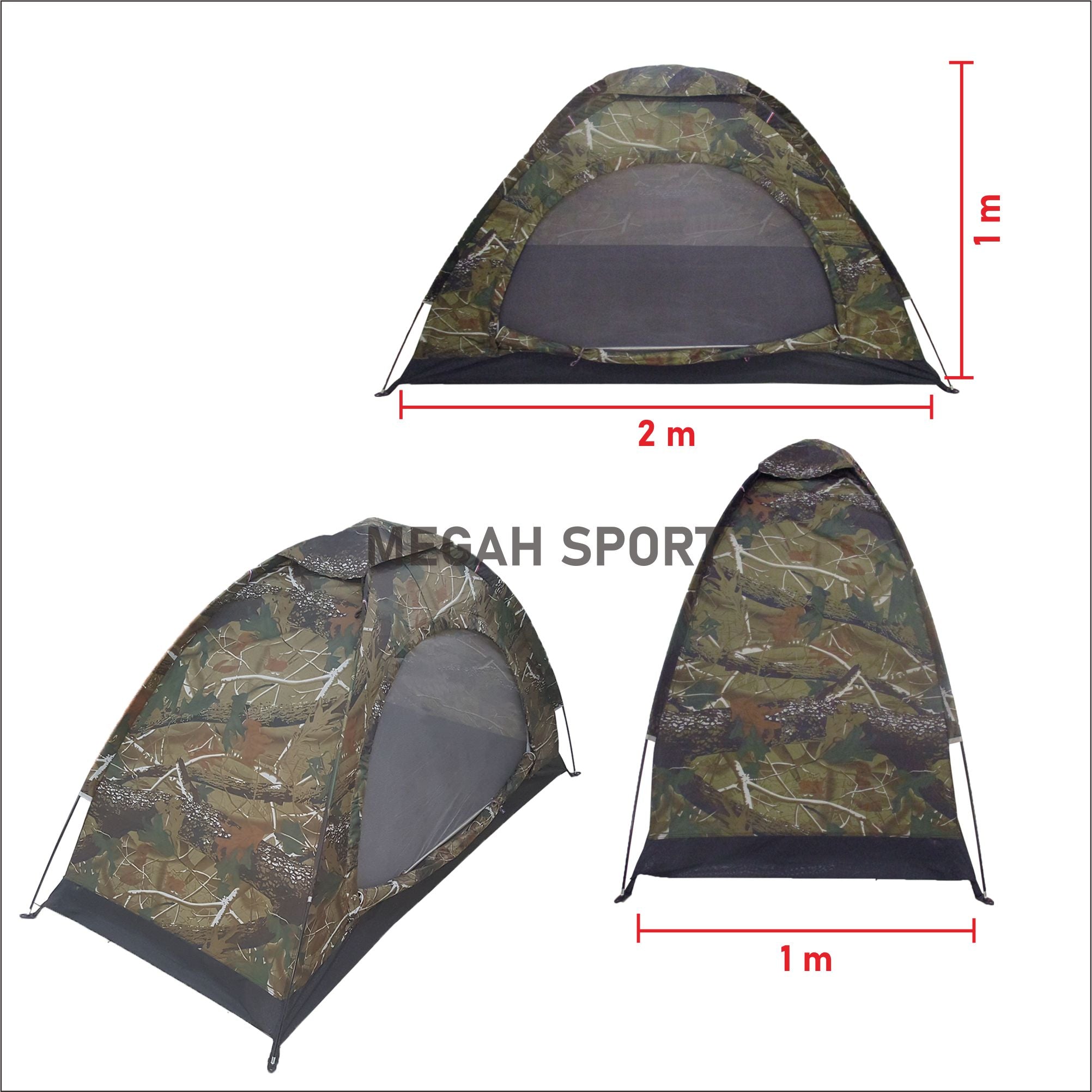 TENDA CAMPING CAMO 1 ORANG (LA117) - Megah Sport