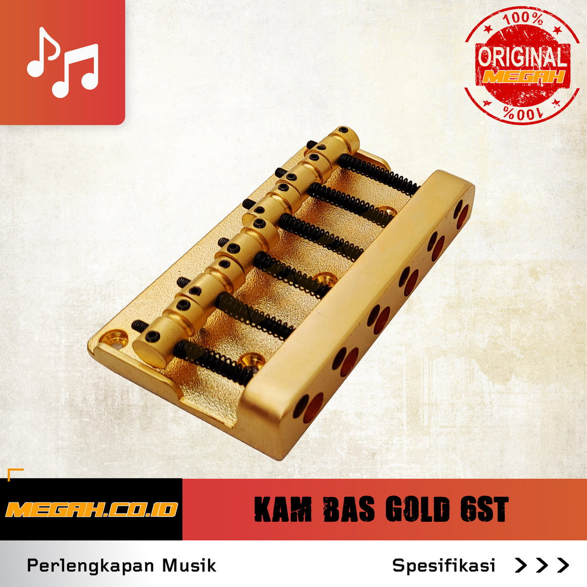 KAM BASS GOLD 6ST (AG274)
