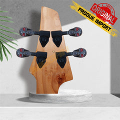 DRYER GITAR UNIQUE BASS OUT GEAR TENGKORAK - HITAM & CHROME