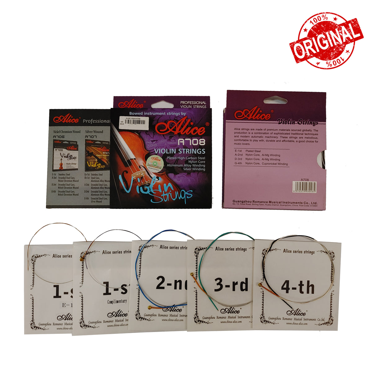 SENAR VIOLIN ALICE A708 (SG027) Gambar utama produk