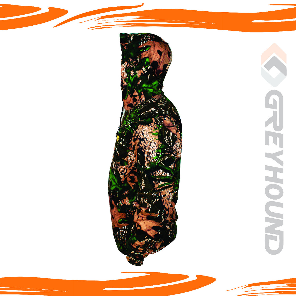 T-SHIRT GREYHOUND CAMO KATUN T. PANJANG TOPI (MOSSY OAK) - XXL XXXL