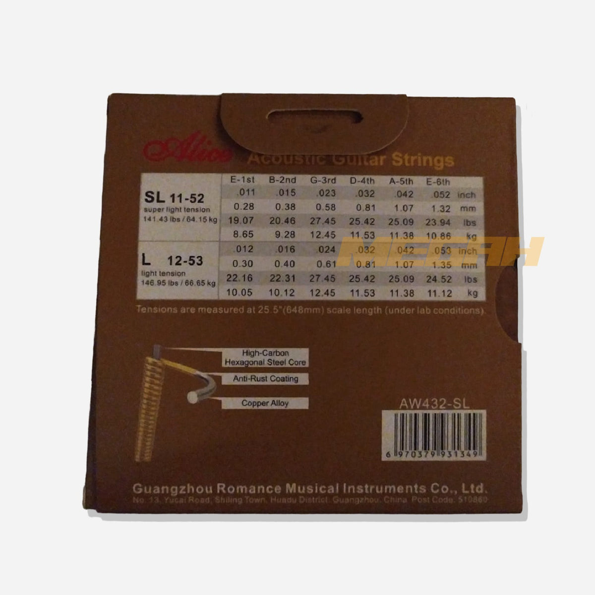 SENAR GITAR ACCOUSTIC ALICE AW432-SL - 0.11