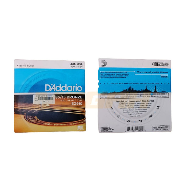 SENAR GITAR AKUSTIK D'ADDARIO 11-52
